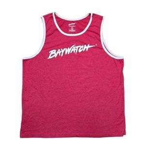 Baywatch Malibu Beach Patrol Ringer Tank - Red - Sz 2xl